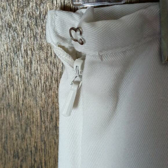 Vintage Ivory Floral Embroidered Hem A-line Women Medium (See Measurements) - Picture 5 of 5